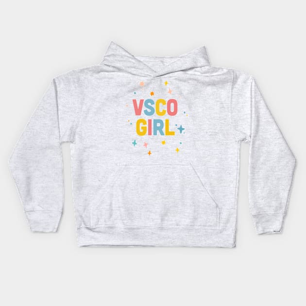 VSCO Girl /////// Typography Design Kids Hoodie by DankFutura